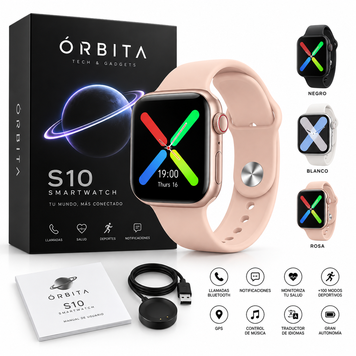 Smartwatch serie 10 con pantalla 2.2 pulgadas