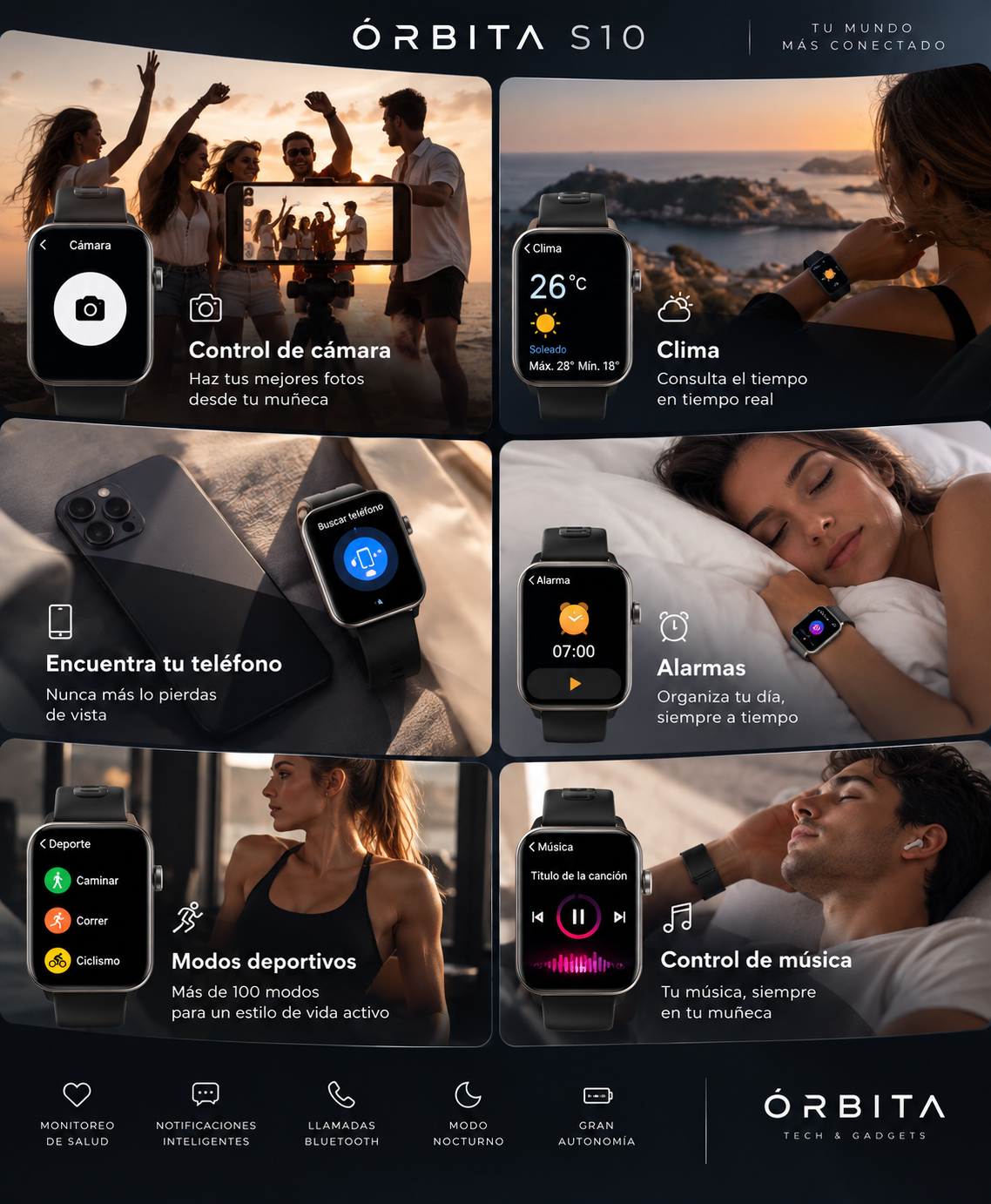 Smartwatch serie 10 con pantalla 2.2 pulgadas