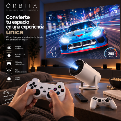 Proyector 2 en 1 con videojuegos